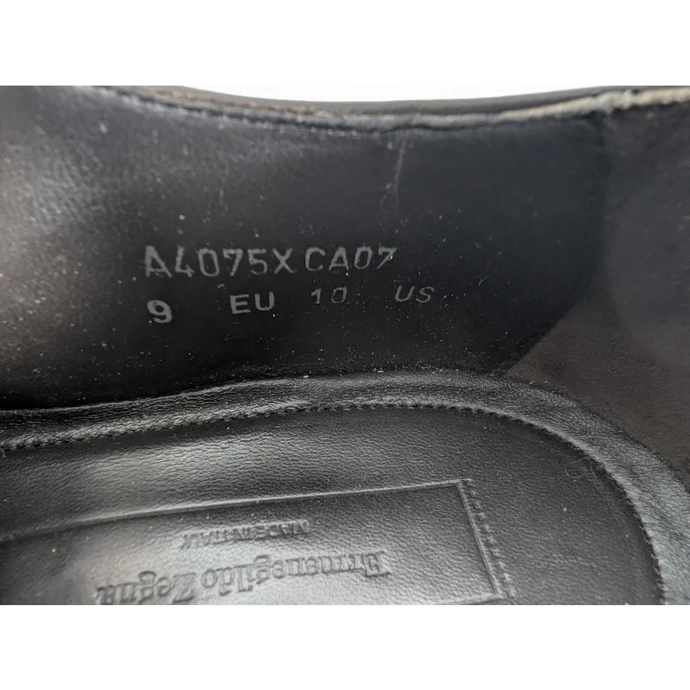 Ermenegildo Zegna Brown Derby Dress Shoes Sz 10 Classic Designer Luxury